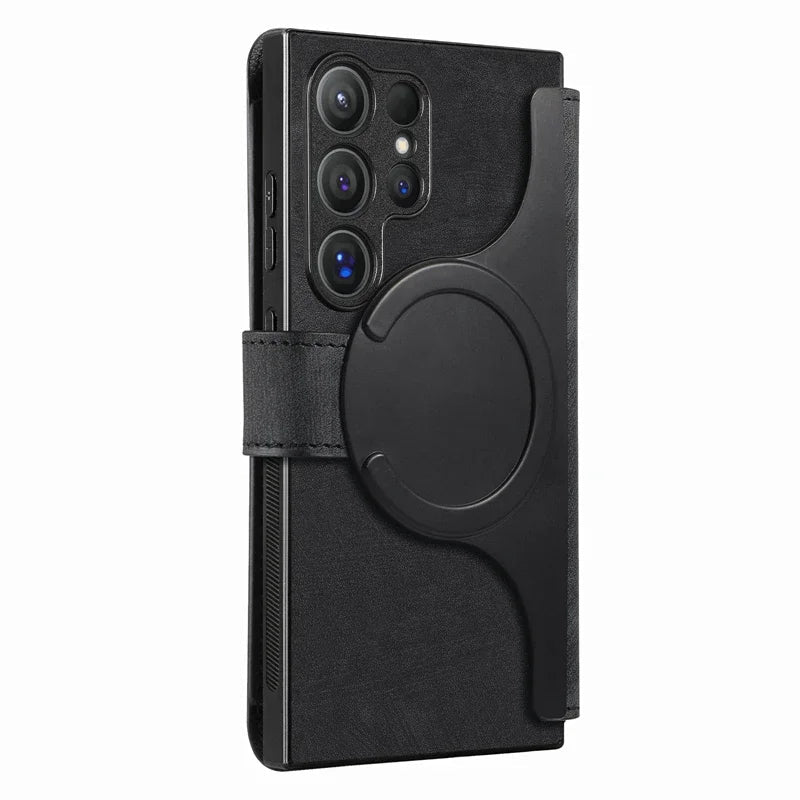 Samsung Case with Magnetic Wallet Card Slot Stand