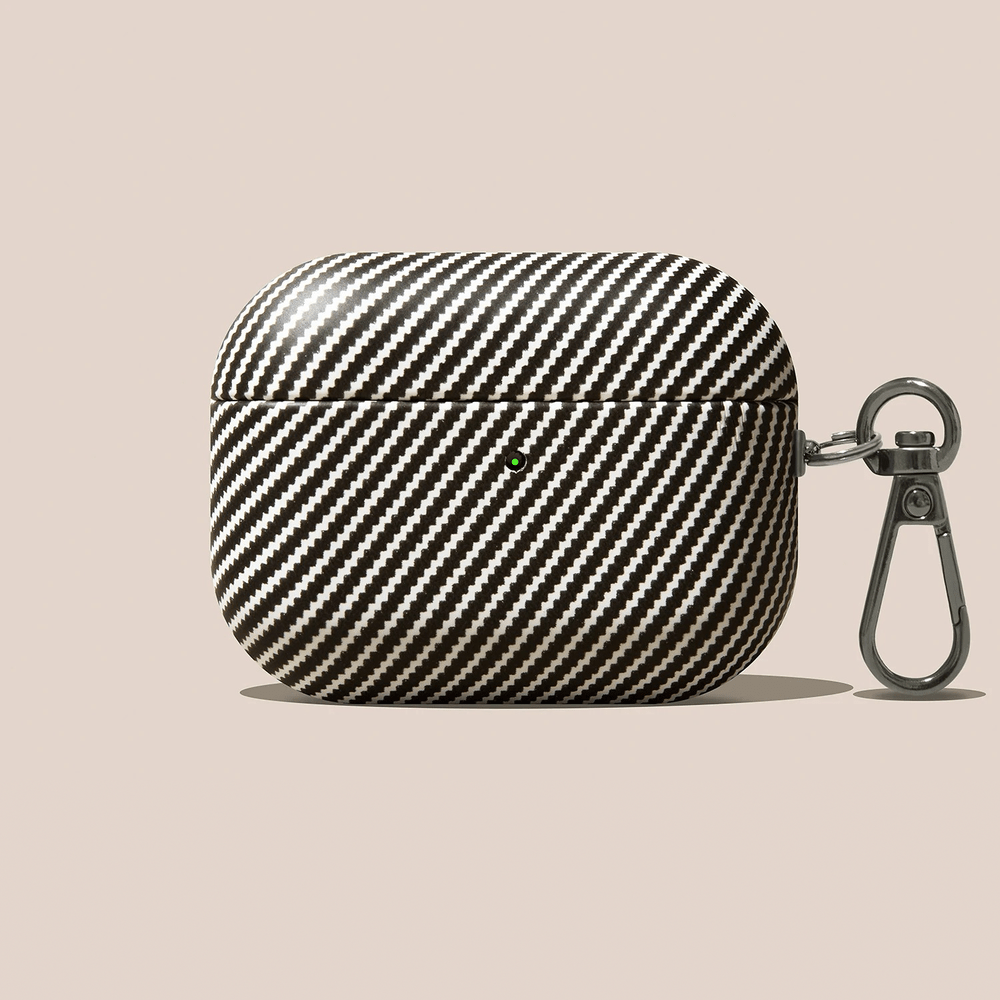 Leather AirPods Case with Carbon Fiber Texture