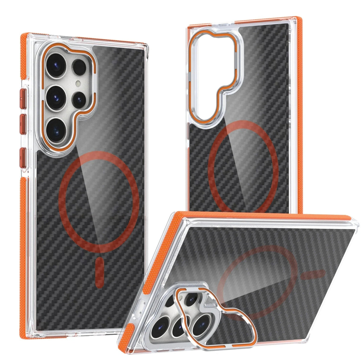 Samsung carbon case and dedicated camera protection + MagSafe