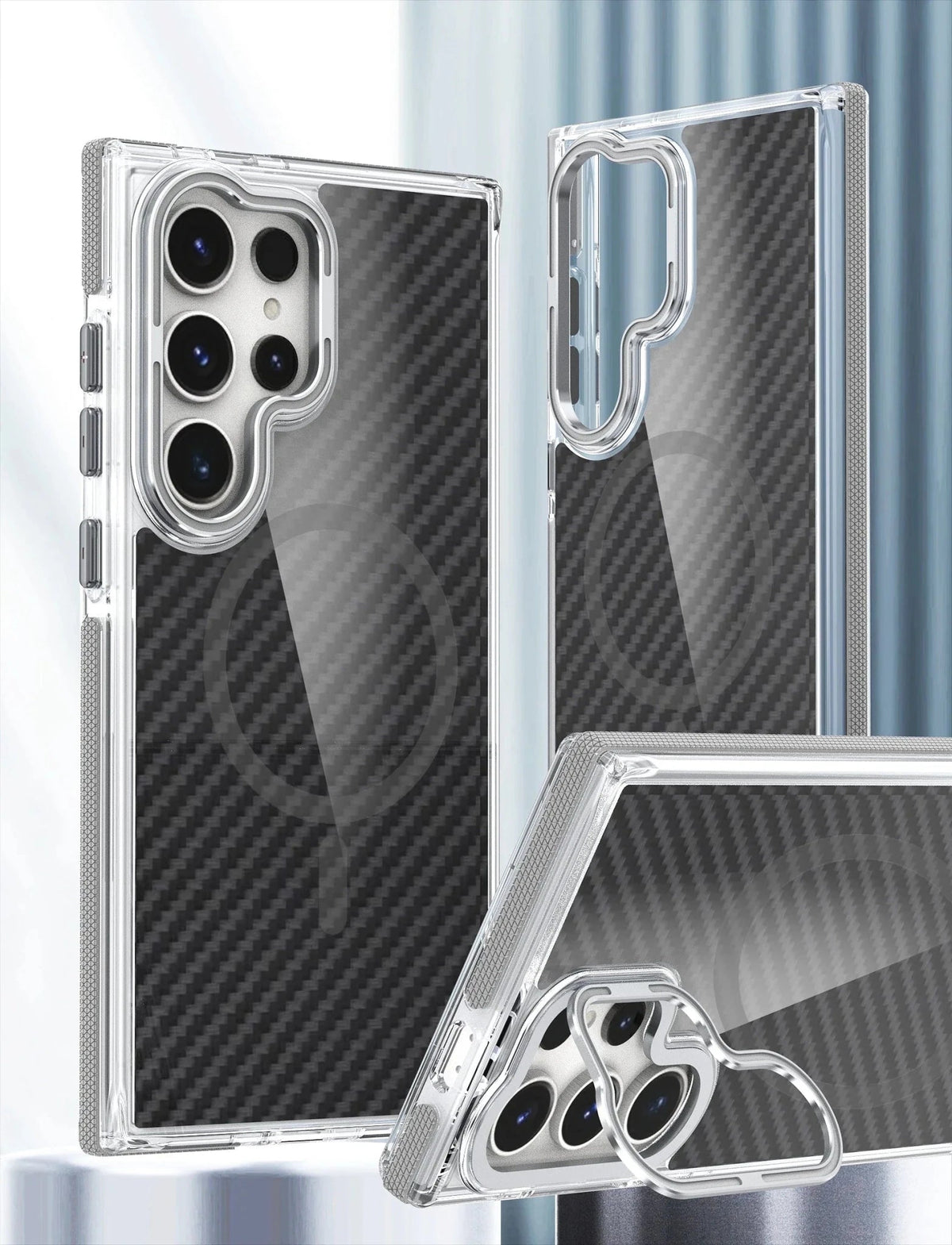 Samsung carbon case and dedicated camera protection + MagSafe