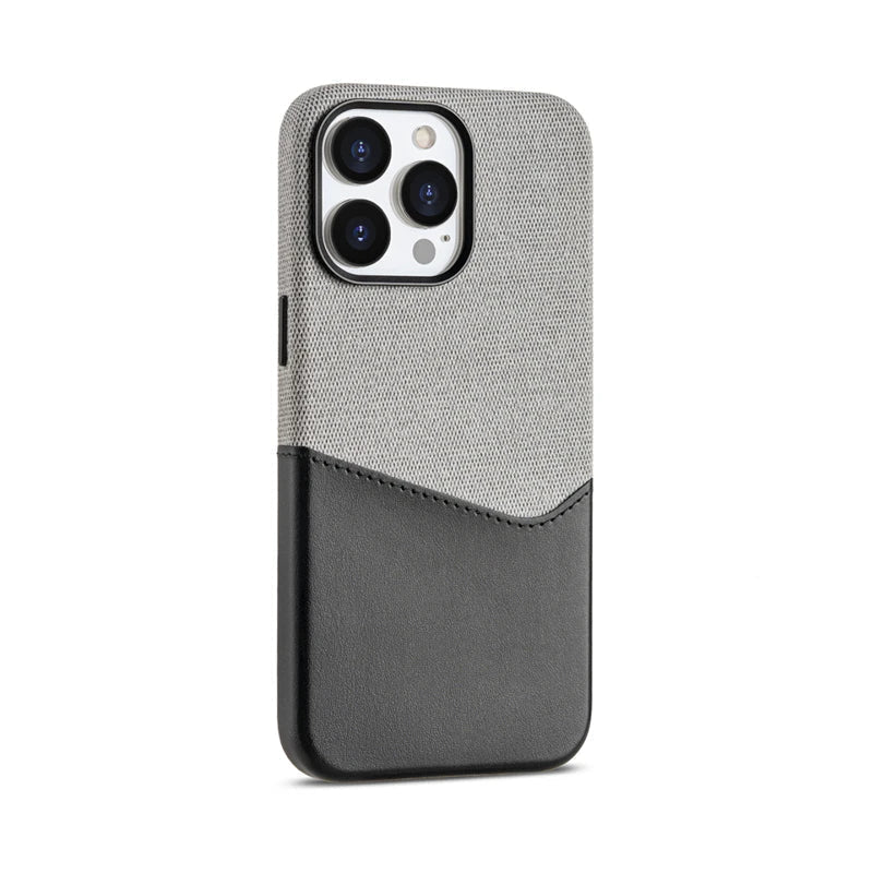 iPhone Case in Minimalist Fabric and Leather