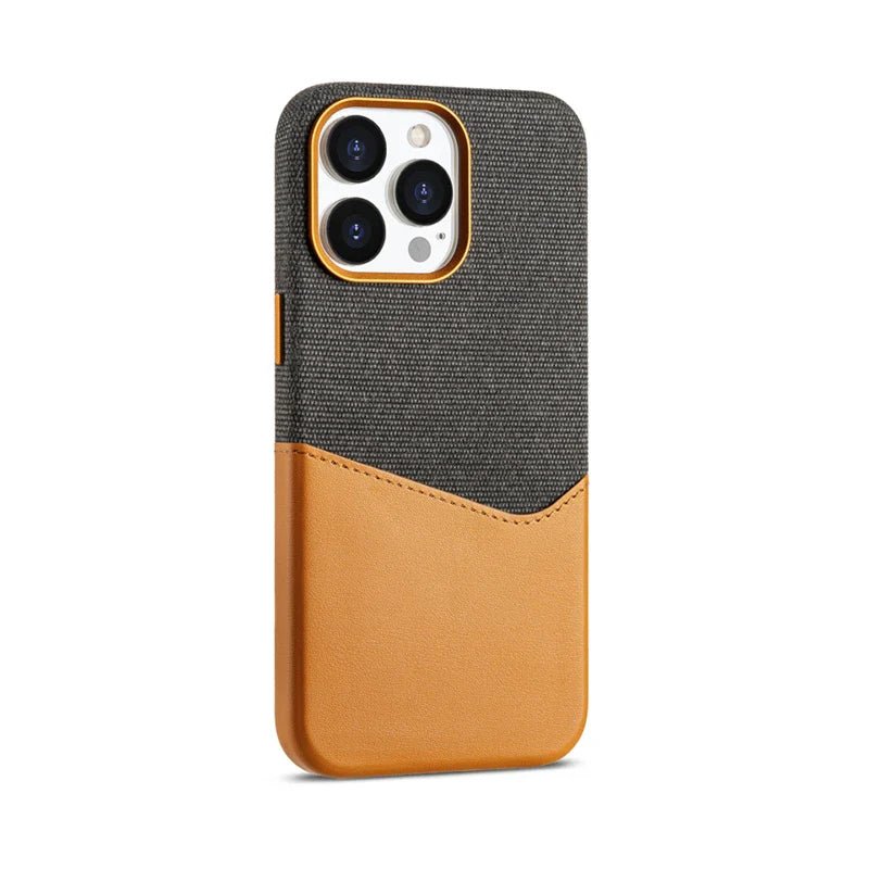 iPhone Case in Minimalist Fabric and Leather