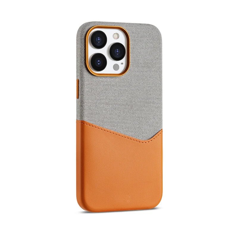 iPhone Case in Minimalist Fabric and Leather