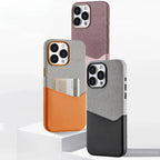 iPhone Case in Minimalist Fabric and Leather