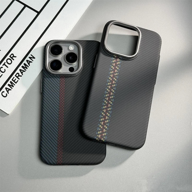 Carbon fiber iPhone case with MagSafe charging