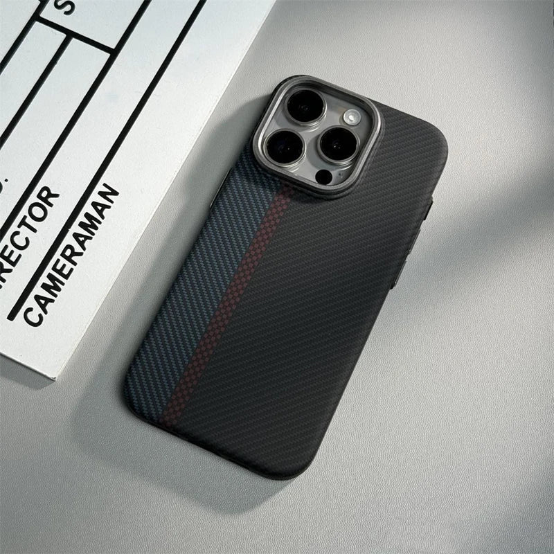 Carbon fiber iPhone case with MagSafe charging