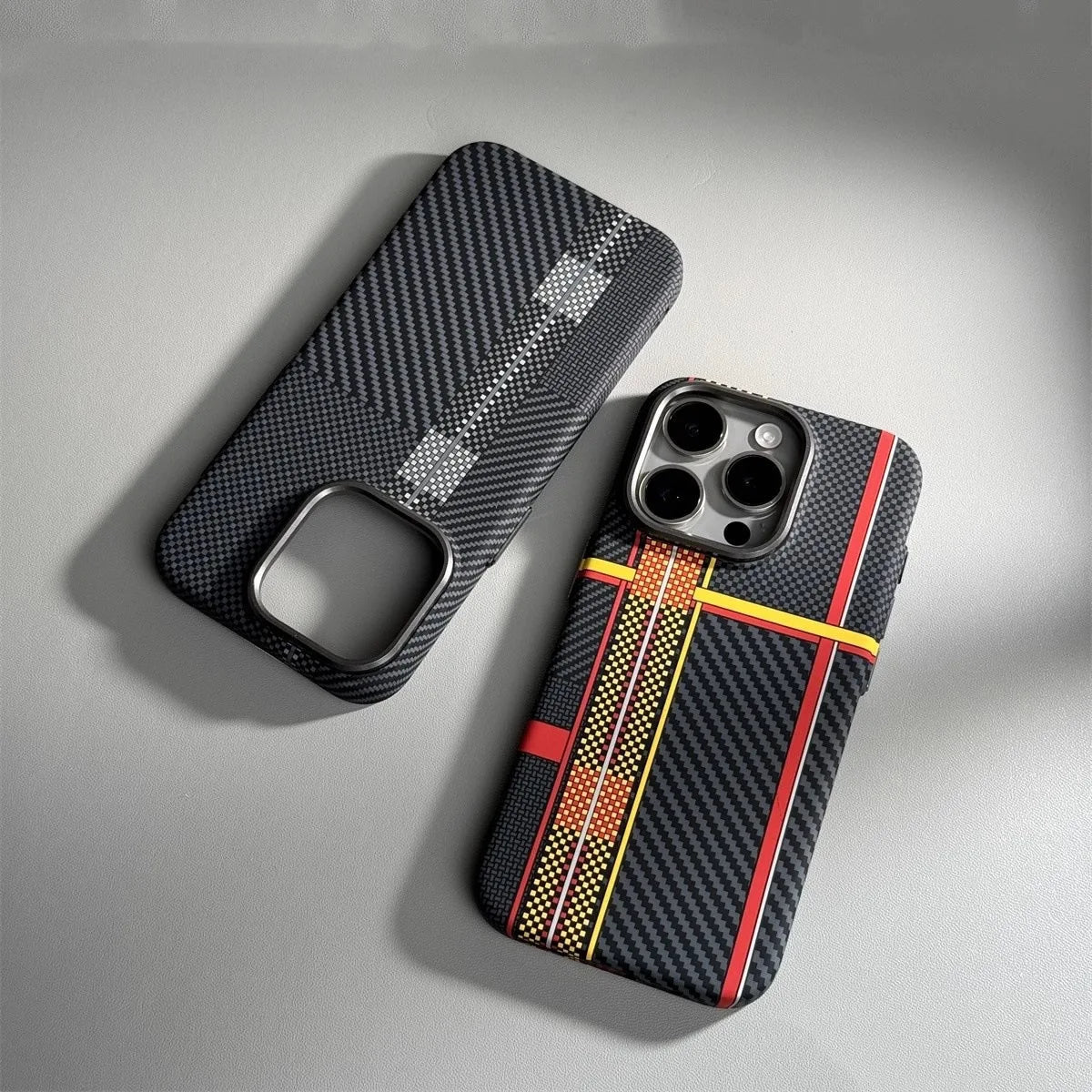 Carbon fiber iPhone case with MagSafe charging