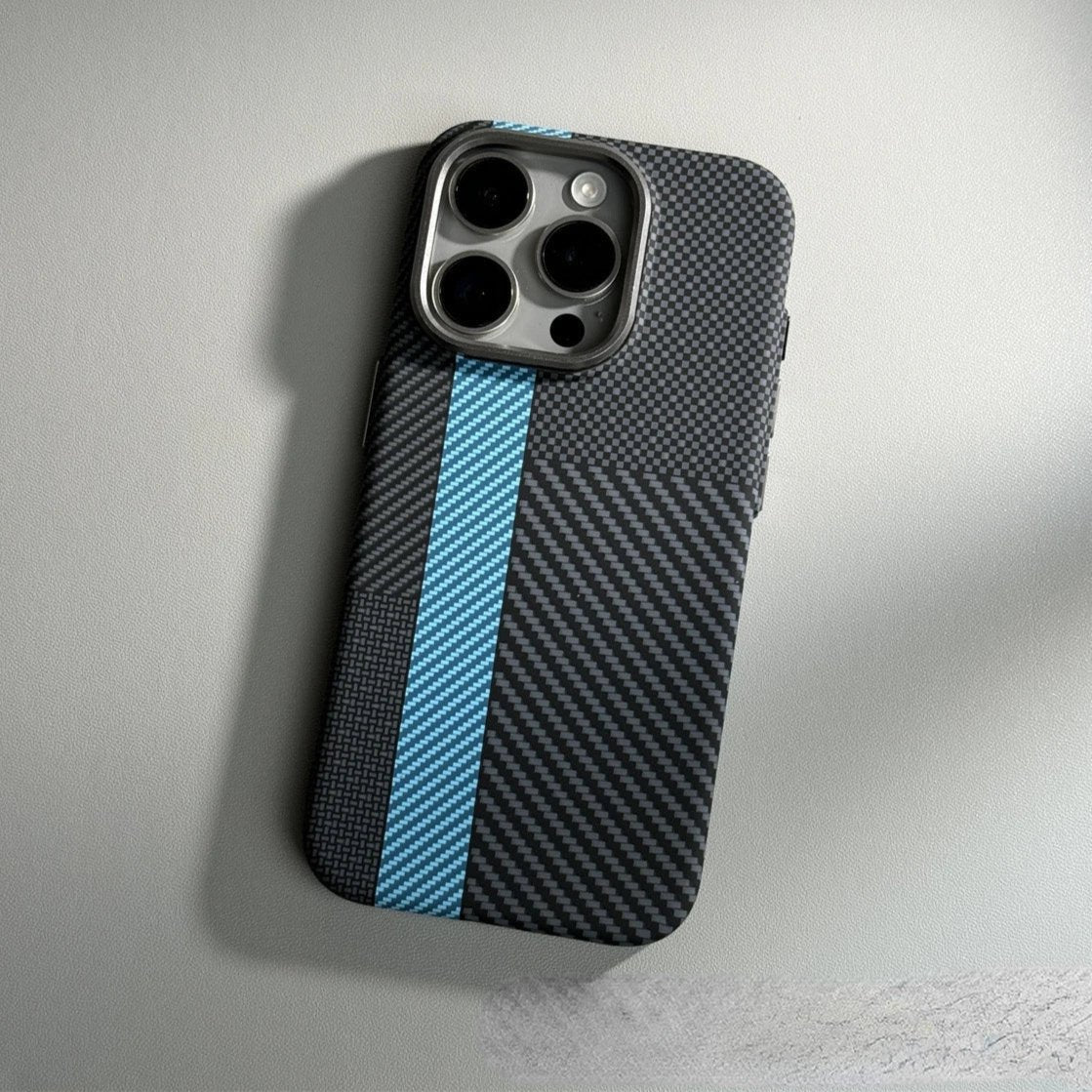 Carbon fiber iPhone case with MagSafe charging