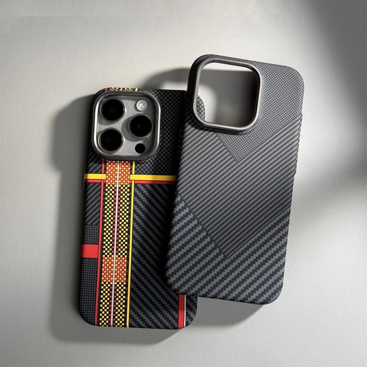 Carbon fiber iPhone case with MagSafe charging