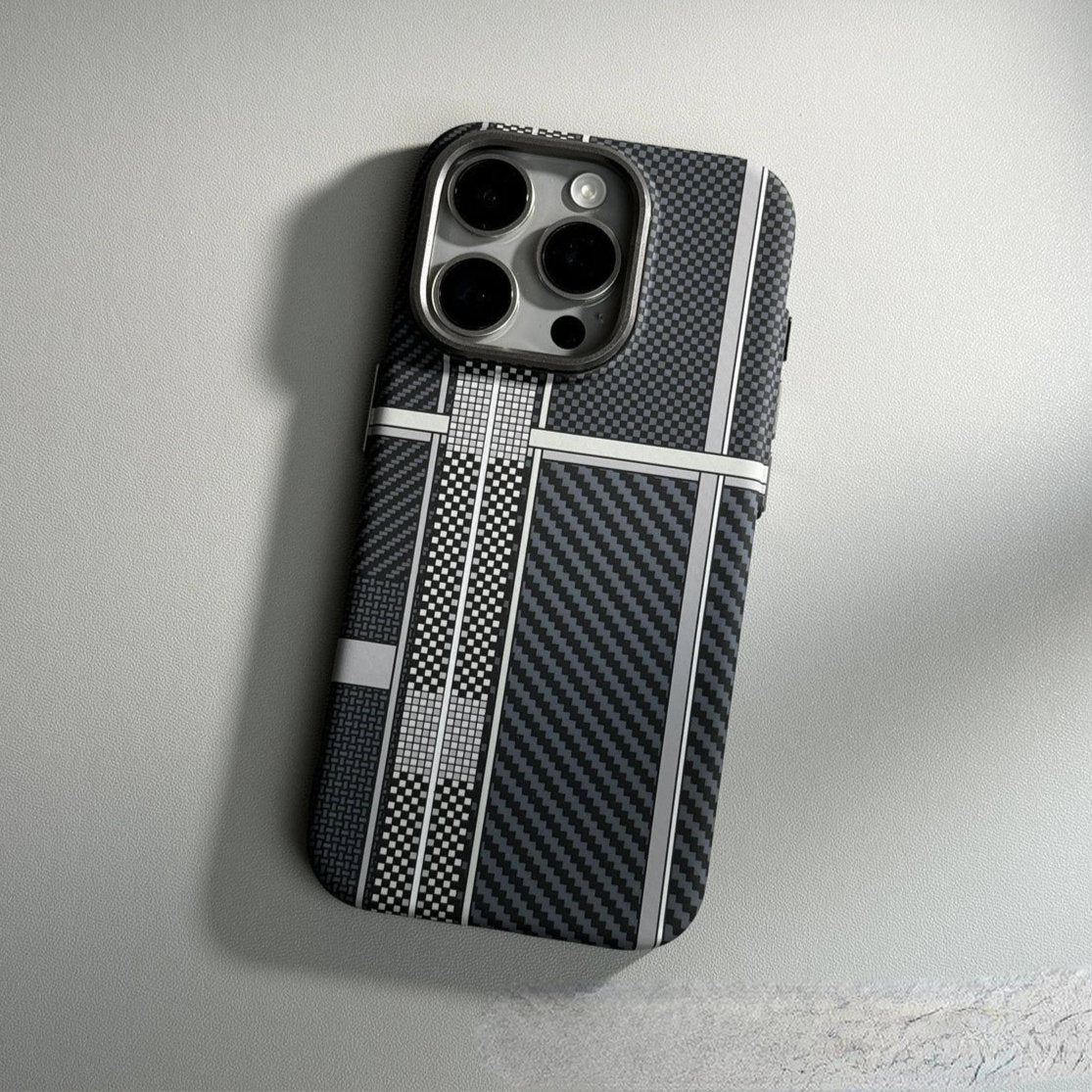 Carbon fiber iPhone case with MagSafe charging