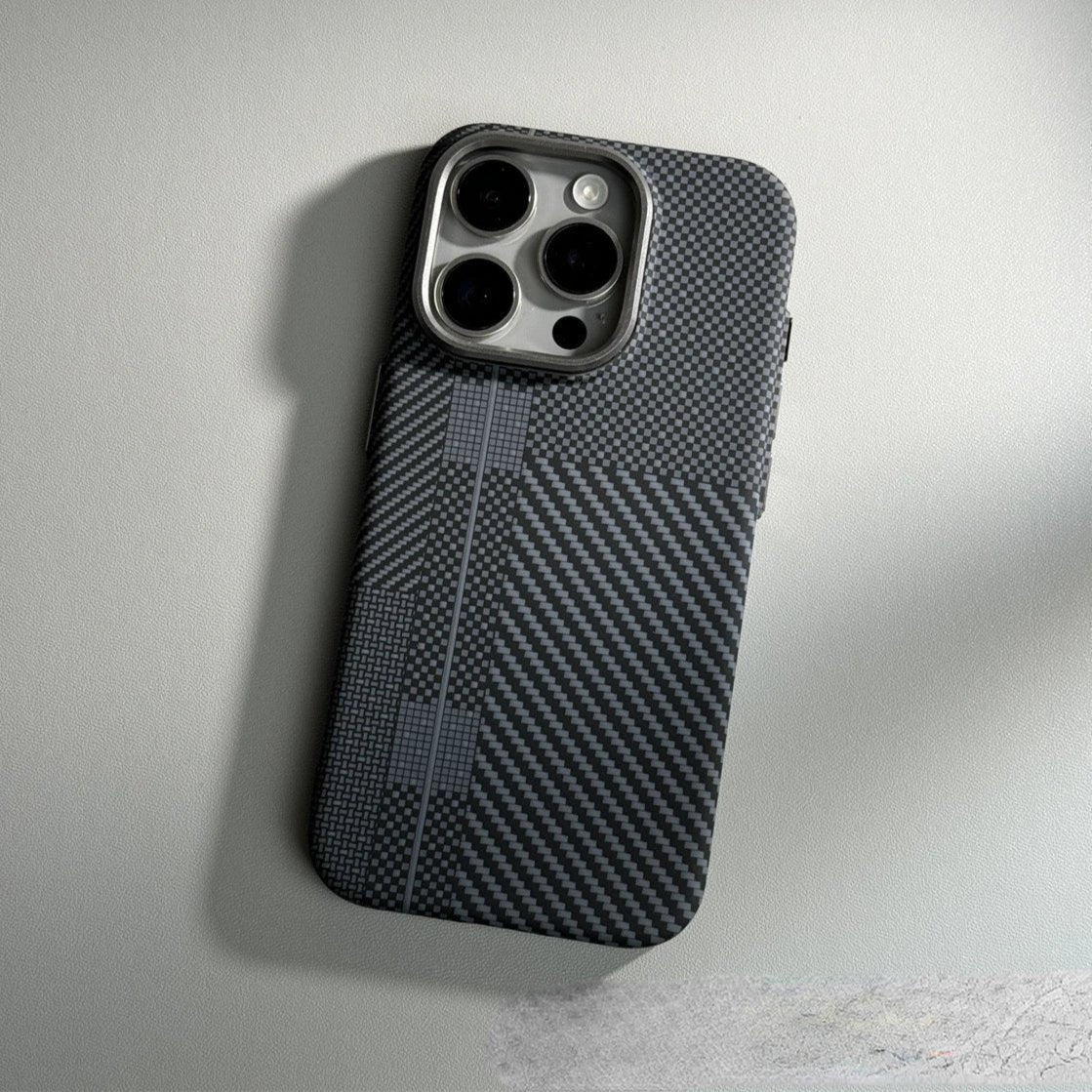 Carbon fiber iPhone case with MagSafe charging