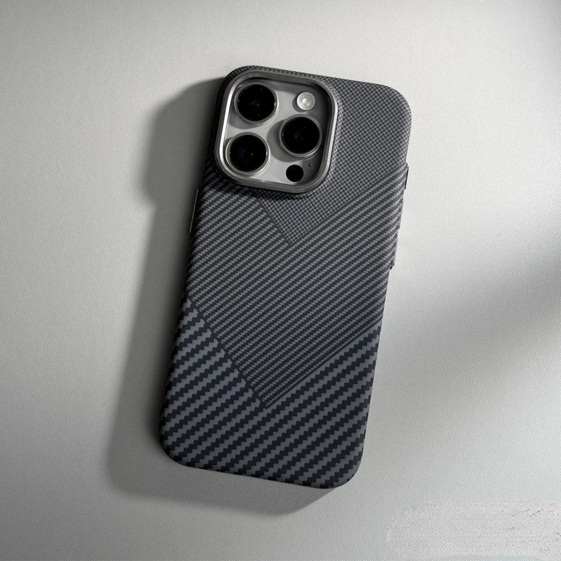 Carbon fiber iPhone case with MagSafe charging