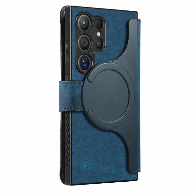 Samsung Case with Magnetic Wallet Card Slot Stand