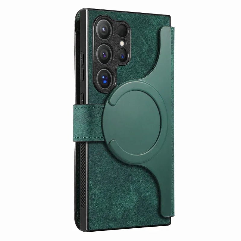 Samsung Case with Magnetic Wallet Card Slot Stand