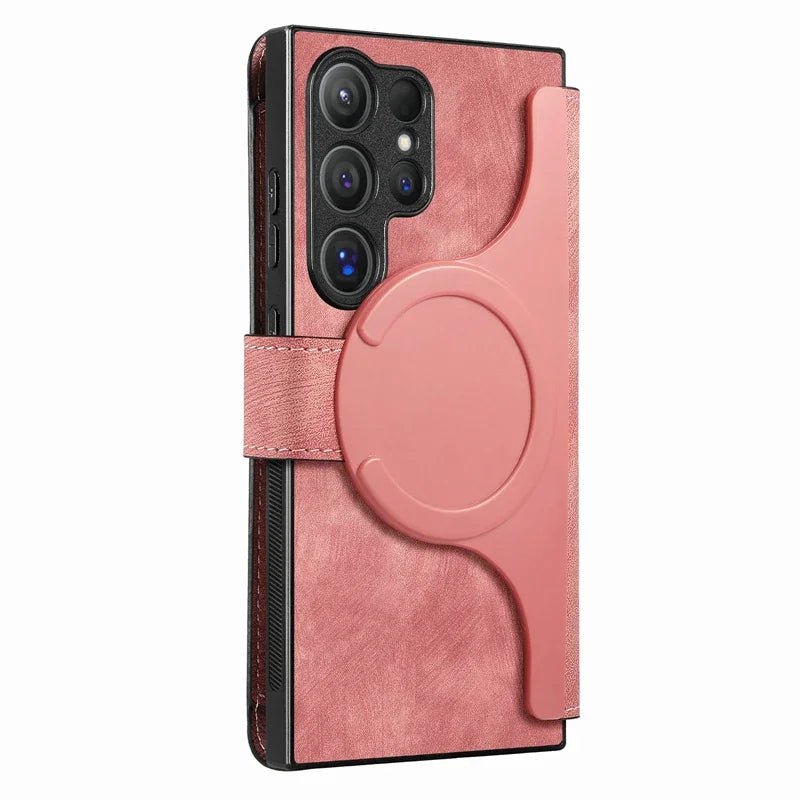 Samsung Case with Magnetic Wallet Card Slot Stand