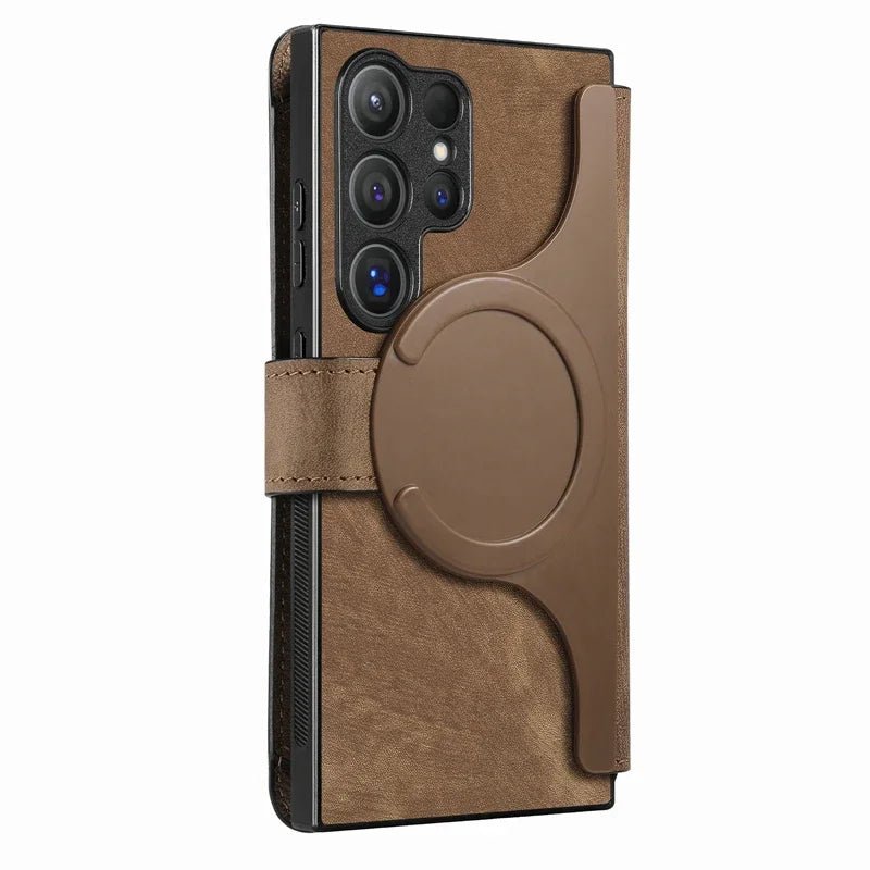 Samsung Case with Magnetic Wallet Card Slot Stand