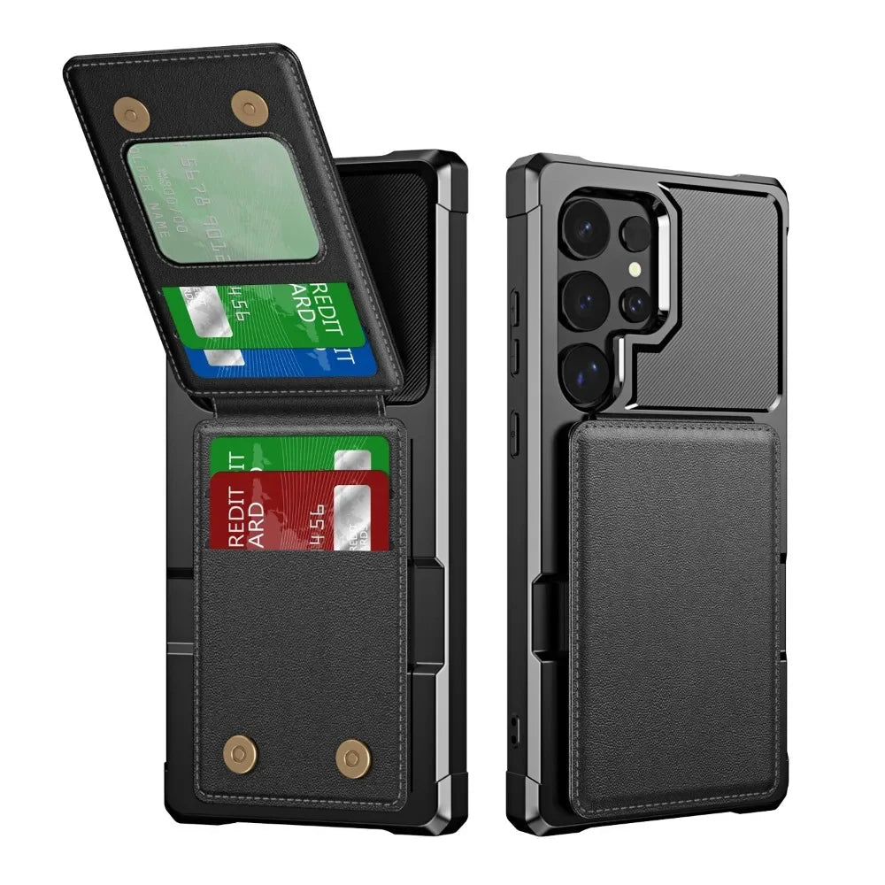 Samsung leather case with magnetic wallet