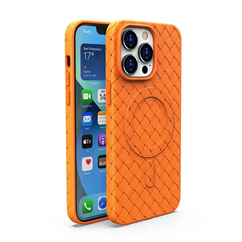TPU Leather iPhone Case with MagSafe charging