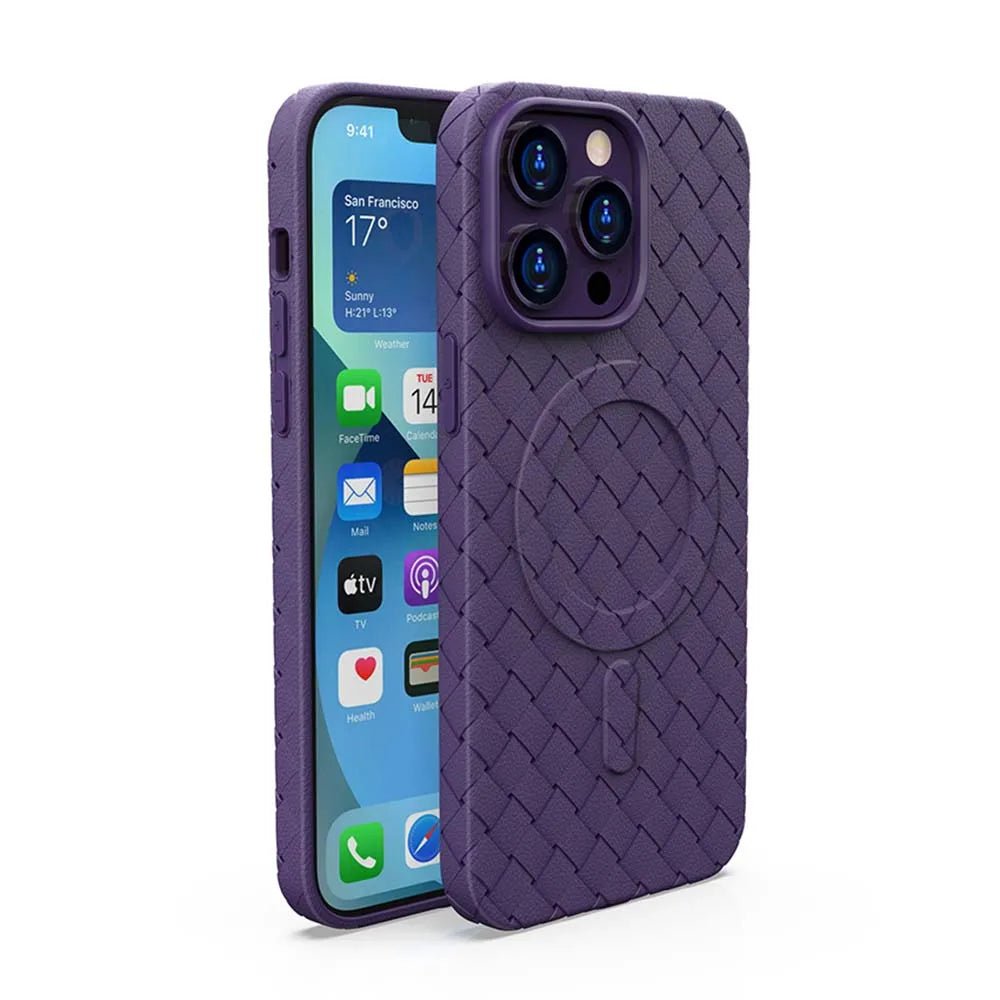 TPU Leather iPhone Case with MagSafe charging