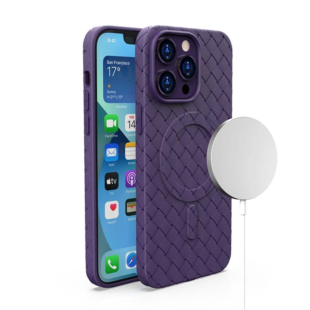 TPU Leather iPhone Case with MagSafe charging