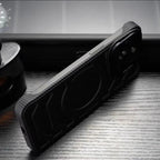 Carbon iPhone case with heat dissipation and MagSafe