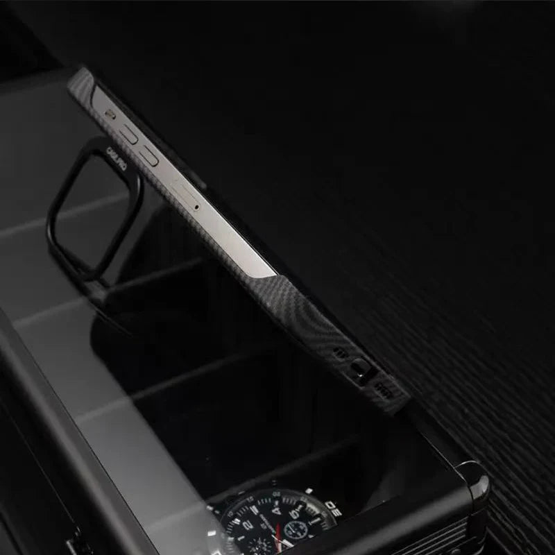 Carbon iPhone case with heat dissipation and MagSafe