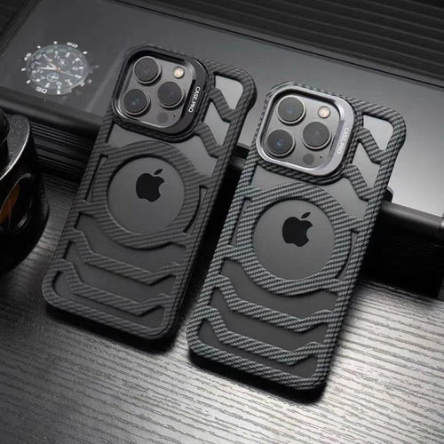 Carbon iPhone case with heat dissipation and MagSafe