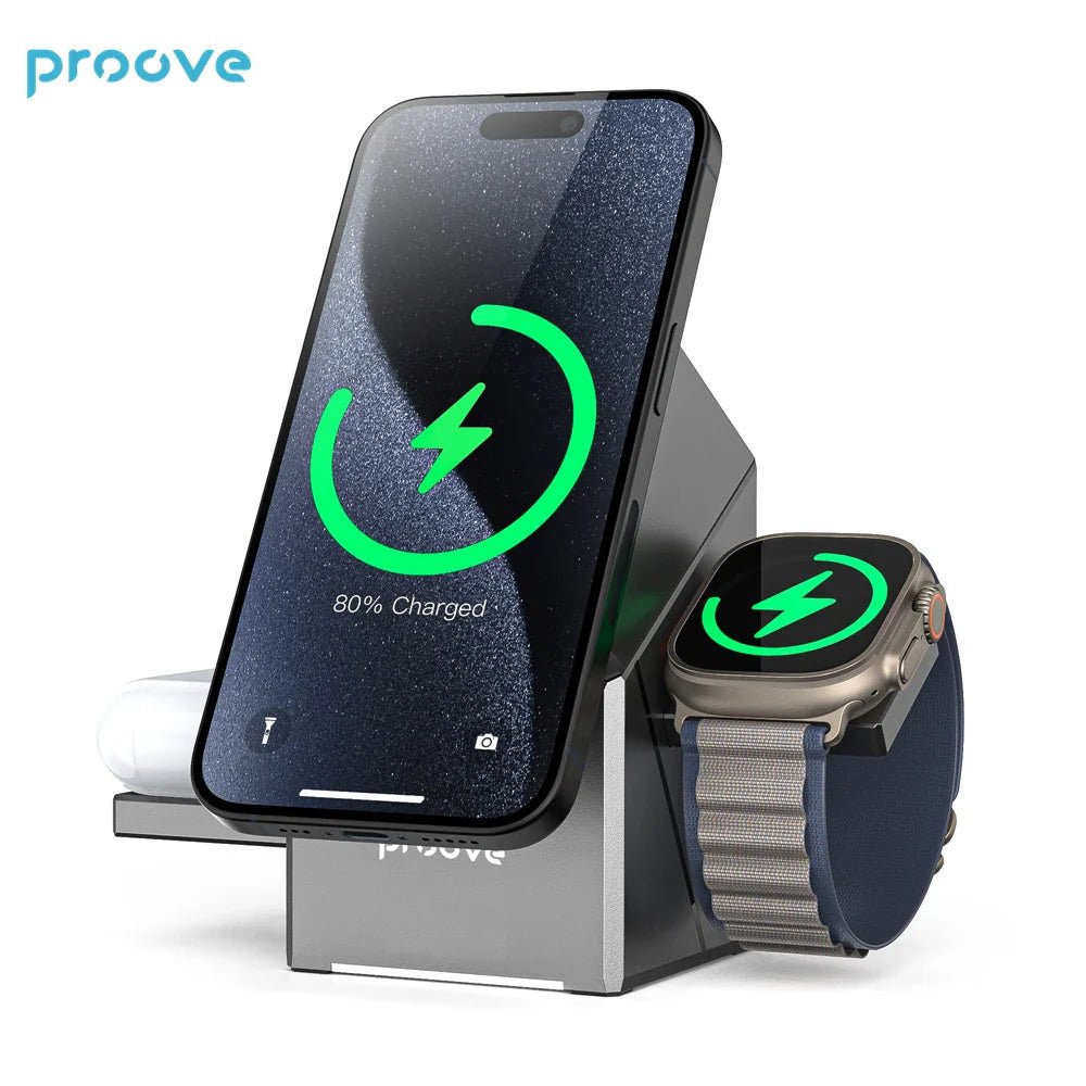 3 in 1 Auto Rotate Fast Charger for iPhone Series