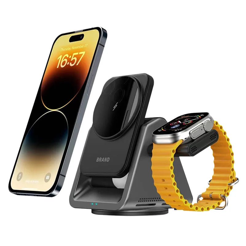 Multifunctional 3 in 1 Magnetic Wireless Charger