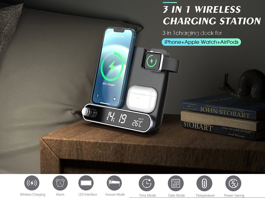 3 in 1 Wireless Charger Station for Watch and AirPods