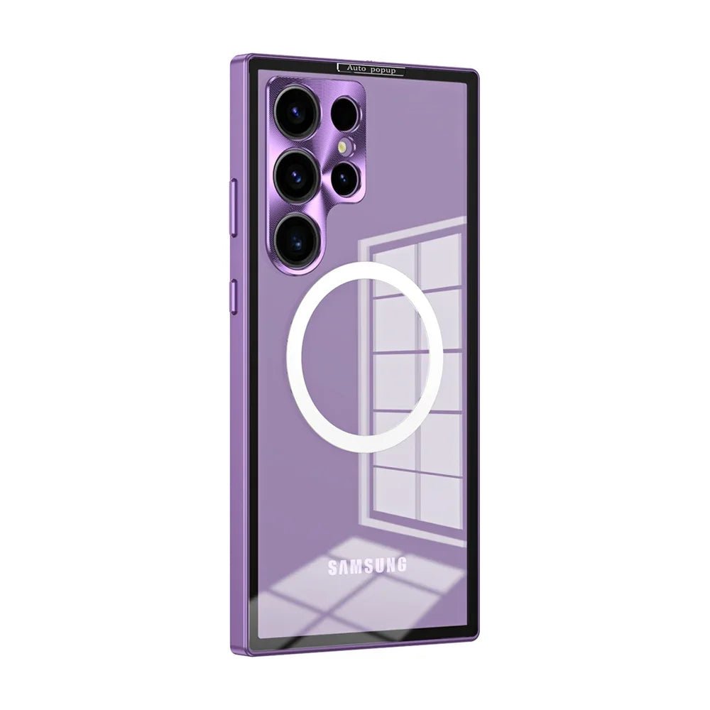 Snap-on Samsung case with MagSafe locks