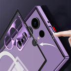 Snap-on Samsung case with MagSafe locks