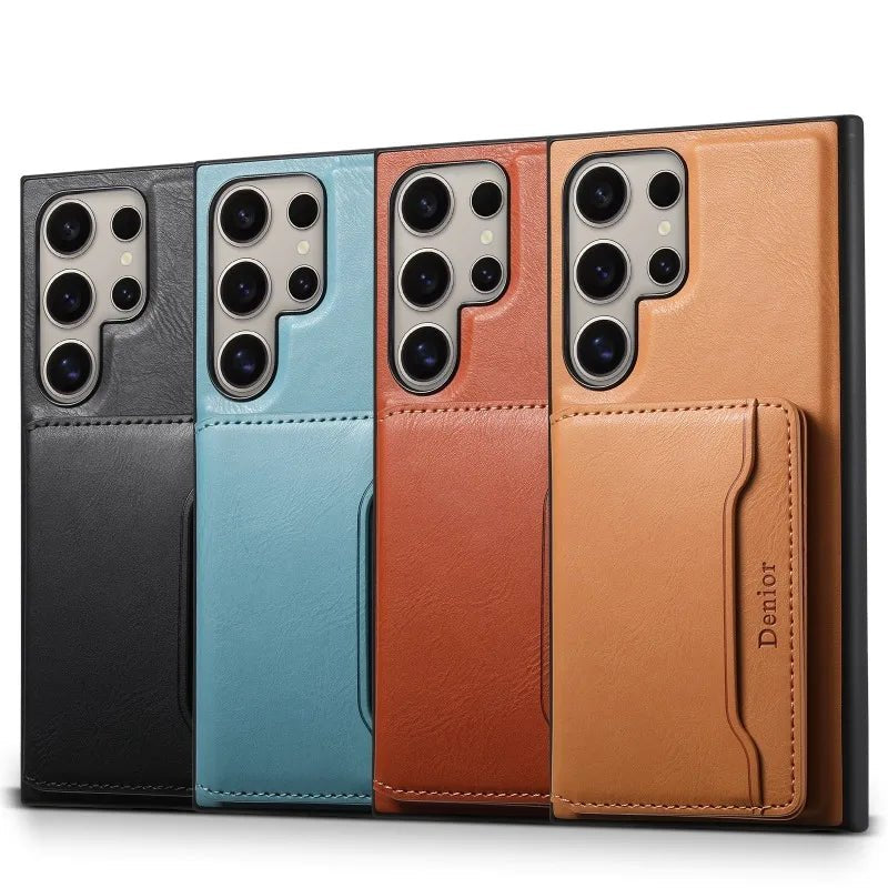 Samsung case + premium leather wallet