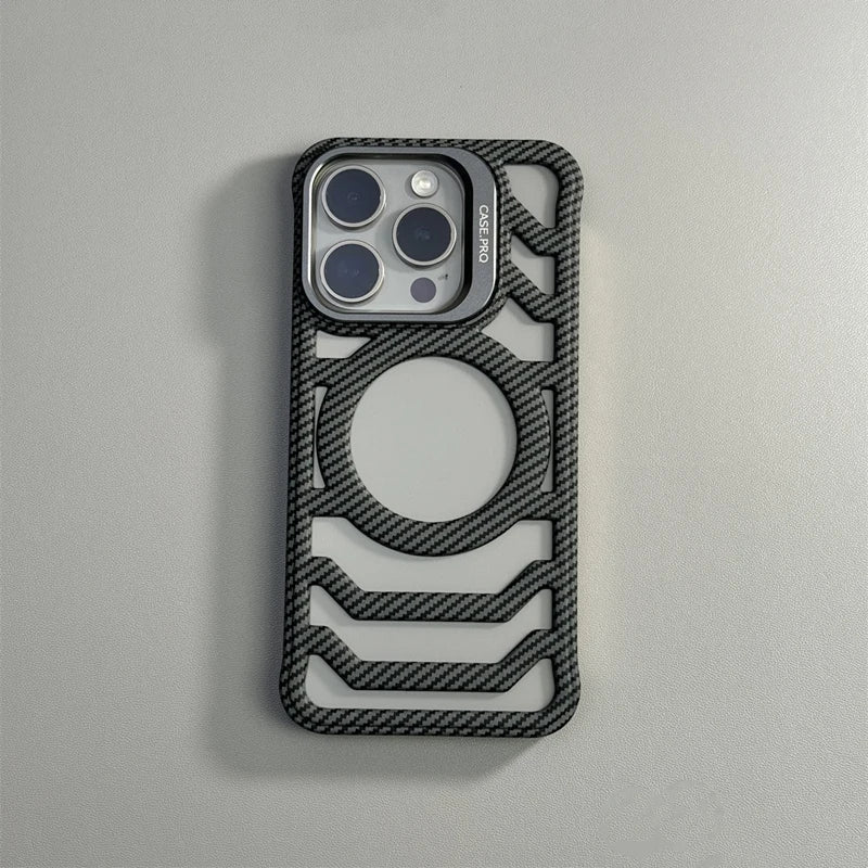 iPhone Slim Carbon case and MagSafe charging