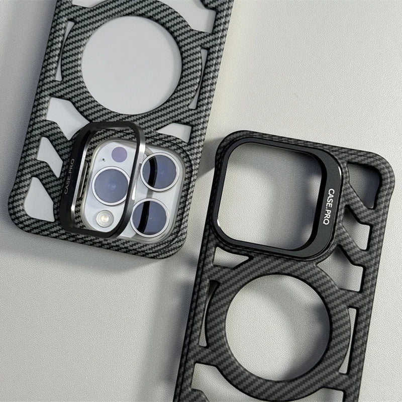 iPhone Slim Carbon case and MagSafe charging