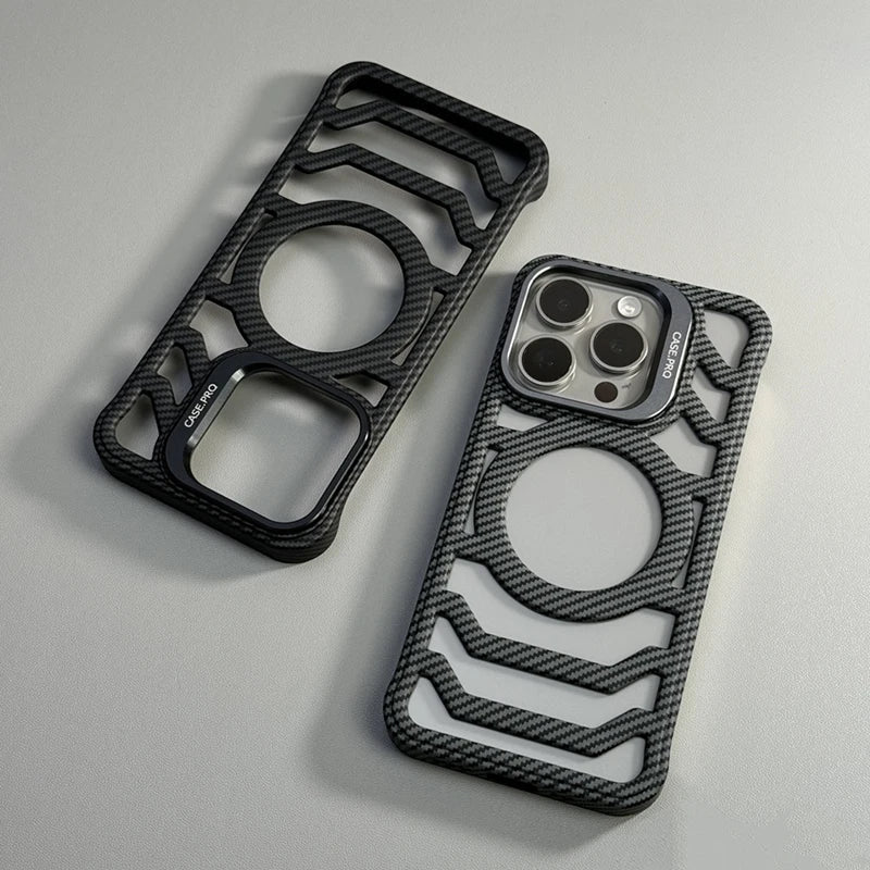 iPhone Slim Carbon case and MagSafe charging