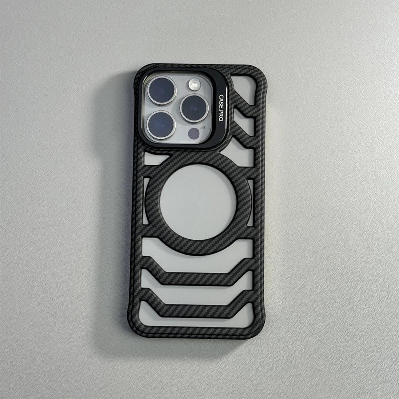 iPhone Slim Carbon case and MagSafe charging