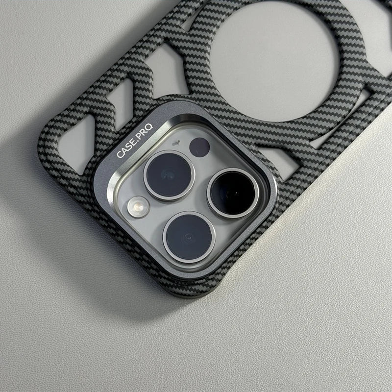 iPhone Slim Carbon case and MagSafe charging
