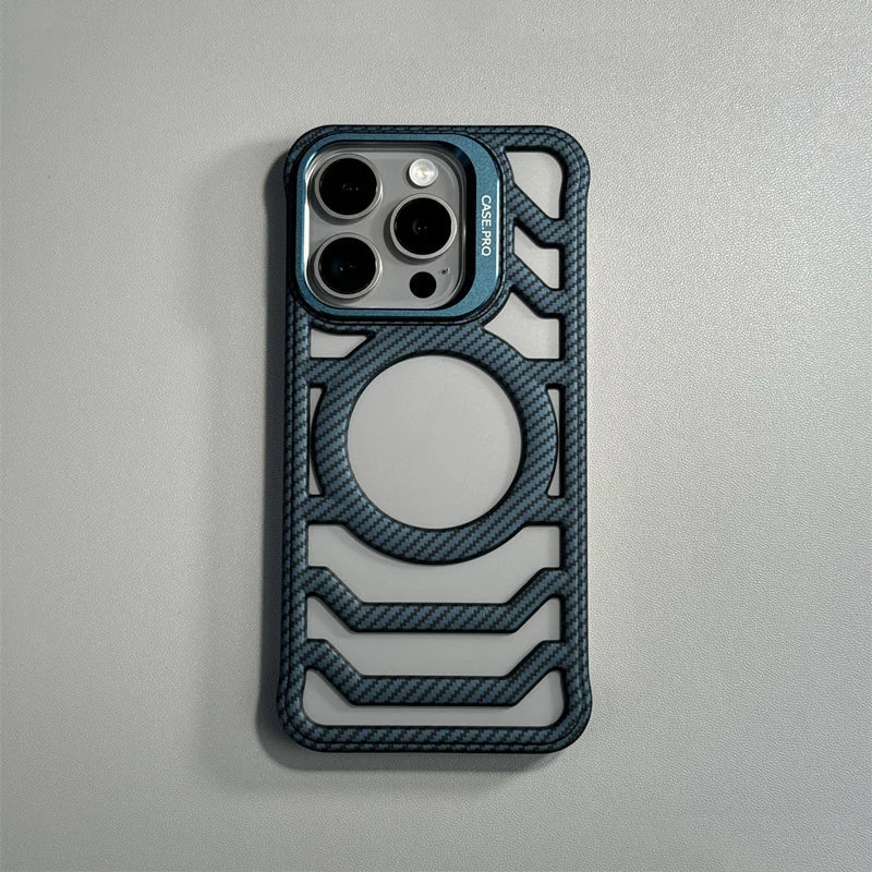 iPhone Slim Carbon case and MagSafe charging