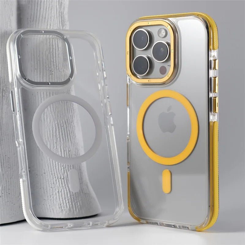 Transparent iPhone Case with Minimalist Design and MagSafe Charging