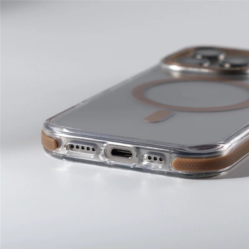 Transparent iPhone Case with Minimalist Design and MagSafe Charging