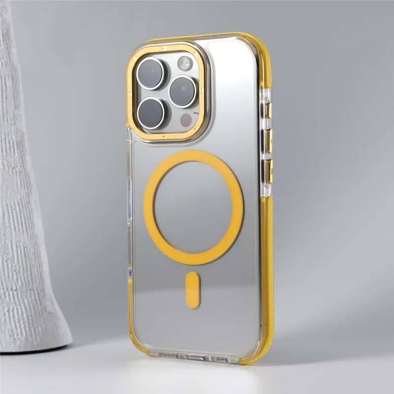 Transparent iPhone Case with Minimalist Design and MagSafe Charging