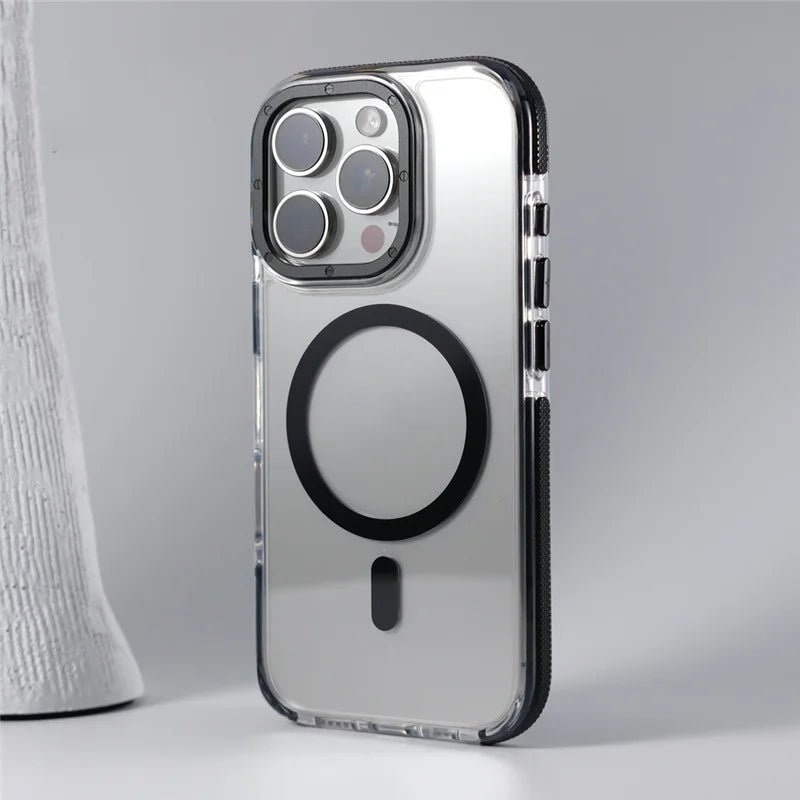 Transparent iPhone Case with Minimalist Design and MagSafe Charging