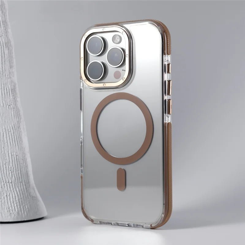 Transparent iPhone Case with Minimalist Design and MagSafe Charging