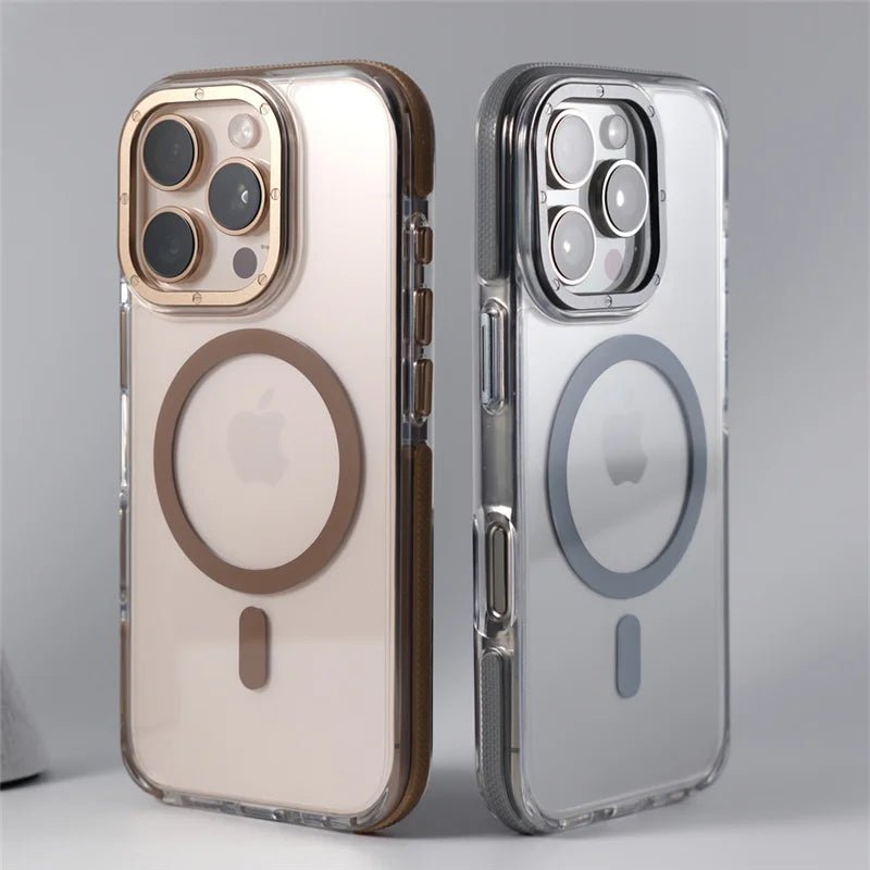 Transparent iPhone Case with Minimalist Design and MagSafe Charging