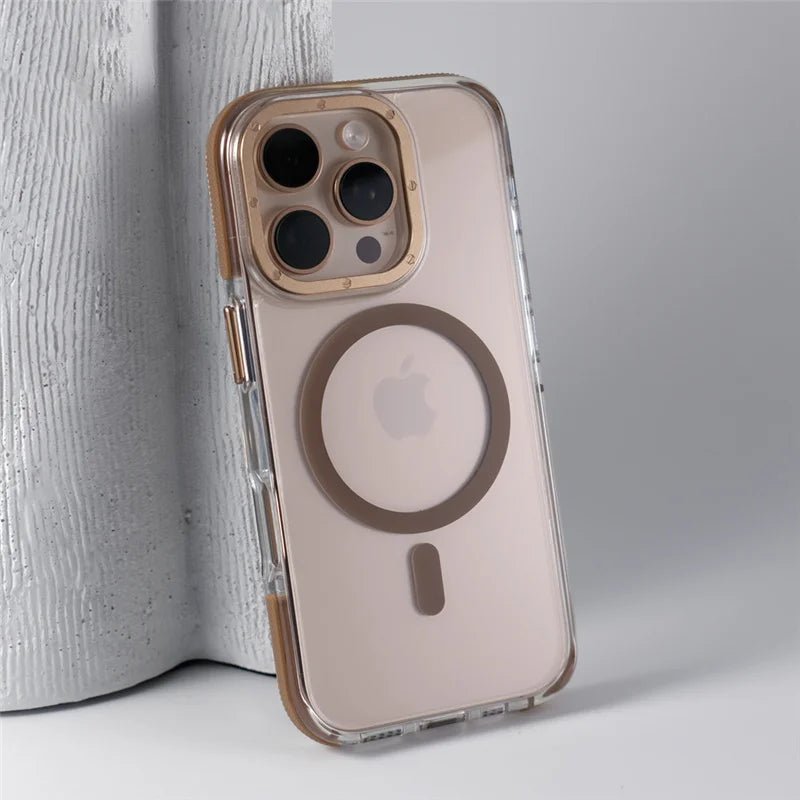 Transparent iPhone Case with Minimalist Design and MagSafe Charging