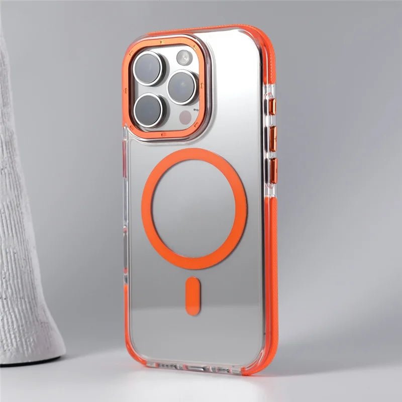 Transparent iPhone Case with Minimalist Design and MagSafe Charging