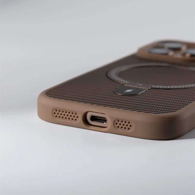 Anti-Impact Carbon Fiber iPhone Case with MagSafe Charging