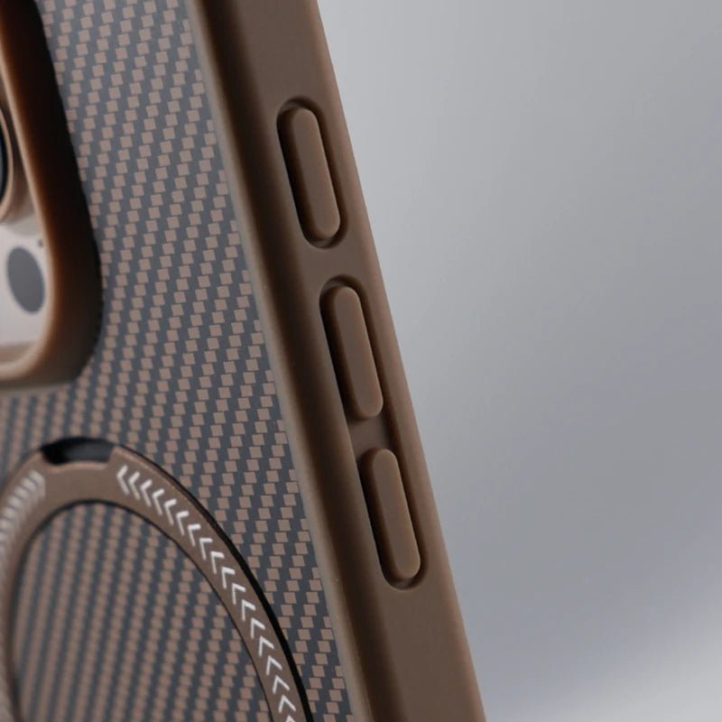 Anti-Impact Carbon Fiber iPhone Case with MagSafe Charging