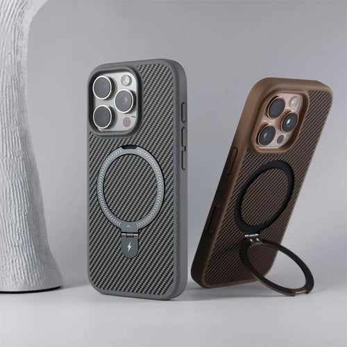 Anti-Impact Carbon Fiber iPhone Case with MagSafe Charging